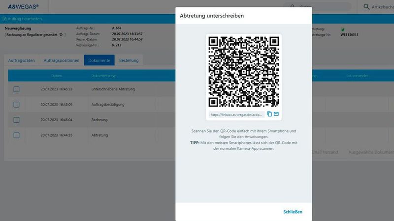 ASWEGAS® Unterschrift QR-Code (Bild: Sekurit Service Deutschland)