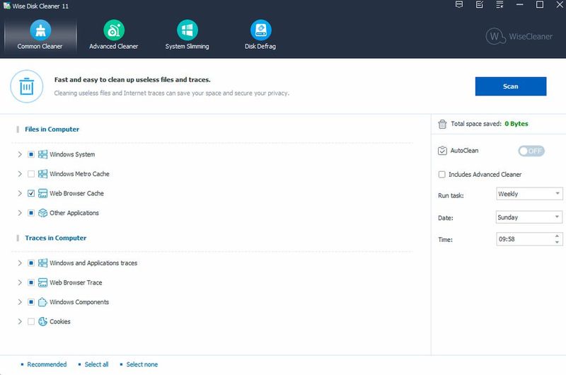 Starten von Wise Disk Cleaner zum Bereinigen von Windows und dem Freischaufeln von Speicherplatz. (Bild: Joos – Talent International)