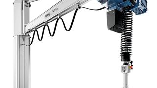 Präzision trifft Ergonomie: Der neue DCBS-Kettenzug von Demag ermöglicht dank integrierter Balancer-Funktion eine intuitive Lastführung – einfach und wirtschaftlich. (Demag)