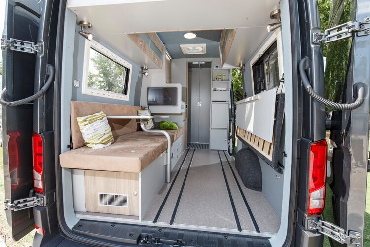 Das Heck des Crafter Florida von Schwabenmobil. (Bild: Schwabenmobil)