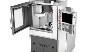 Die neue Kompaktfräsmaschine CM-1 von Haas für die mühelose Bearbeitung kleiner Teile. (Haas)