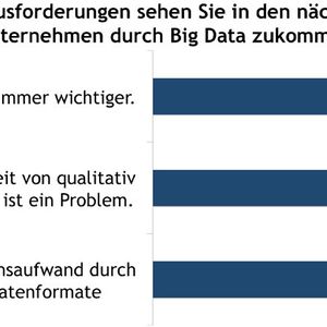 Der Studie zufolge sehen rund zwei Drittel der Teilnehmer, dass das Datenmanagement in den nächsten Jahren immer wichtiger wird.