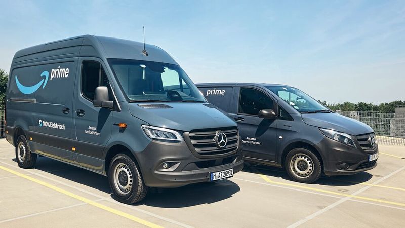 Amazon hat rund 5.000 Elektrotransporter von Mercedes bestellt, um die Auslieferketten in Europa klimaneutral zu gestalten.(Bild:  Kilian Bishop)