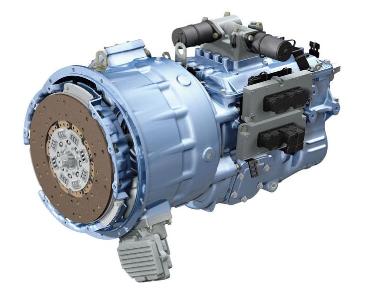 Das zentrale Element des Eaton Hybrid-Antriebs beinhaltet eine automatische Kupplung, den Elektro-Motor/ Generator gleichwie das Getriebe (Archiv: Vogel Business Media)