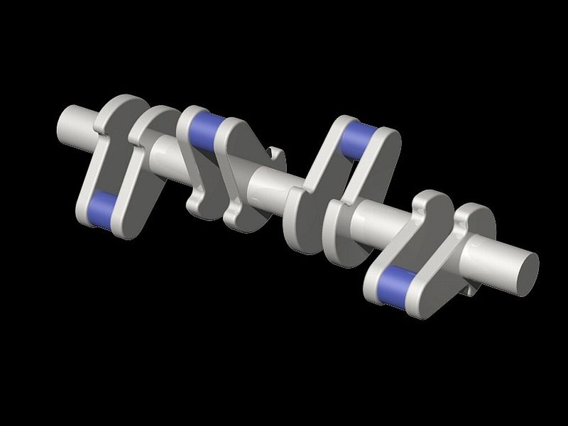 In der flexiblen Fertigungslinie eines Automobilherstellers werden Kurbelwellen für unterschiedliche Motorvarianten gefertigt.  (Bild: Grundfos)
