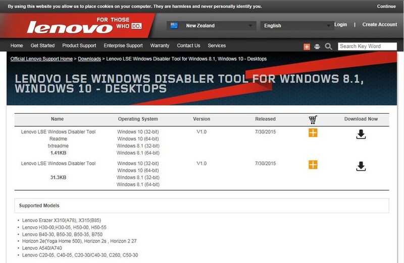 Lenovo stellt mittlerweile eine Software bereit, um das LSE-Tool vom Rechner zu entfernen. (Bild: Lenovo)