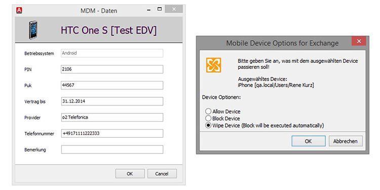 Aagon –  ACMP Mobile Devices for Exchange ACMP Mobile Devices for Exchange ist eine in ACMP integrierte MDM-Variante für Kunden mit Microsoft Exchange Servern ab Exchange 2010. Üblicherweise sind MDM-Lösungen dadurch gekennzeichnet, dass sie zwingend eine Zertifikatsinfrastruktur benötigen, was den Installations- und Betriebsaufwand in die Höhe treibt. Diese speziell auf die Bedürfnisse kleinerer und mittlerer Unternehmen zugeschnittene MDM-Variante basiert auf der ActiveSync-Technologie von Microsoft. Daher kann hiermit jedes Exchange-kompatible Mobilgerät gemanagt werden. Zur Produktseite des Herstellers  (Bild: Aagon)
