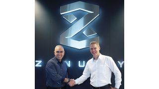 HPE-Chef Antonio Neri (links) und Dennis Nobelius, CEO von Zenuity vereinbaren eine  Zusammenarbeit.  (Hewlett Packard Enterprise)