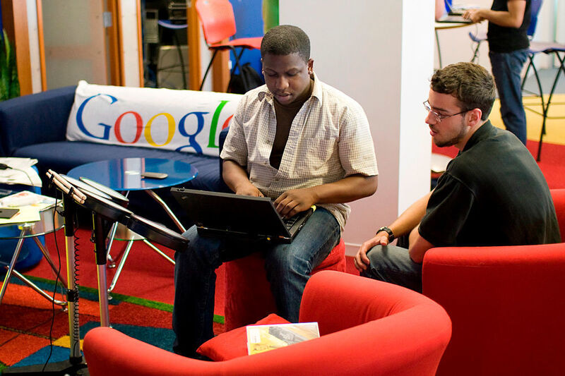 Technik-Ecke bei Google in Chicago. (Google)