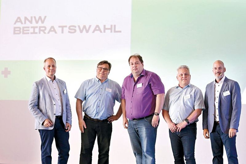 Bei der ANW-Beiratswahl 2023 dabei: (v. l.) Sven Meyer, Frank Müller, Sören Korf, Prof. Dr. Matthias Groß, Holger Dölle (Bild: Also)