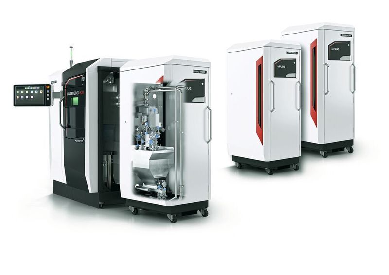 Das flexible Pulvermodul Replug der Lasertec 30 SLM 2nd Generation ermöglicht einen Materialwechsel in weniger als zwei Stunden. (DMG Mori)