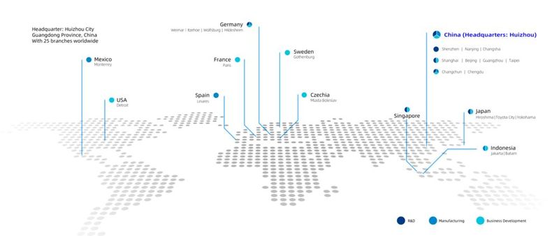 Desay SV Global Footprint 2025. (Bild: Desay SV)
