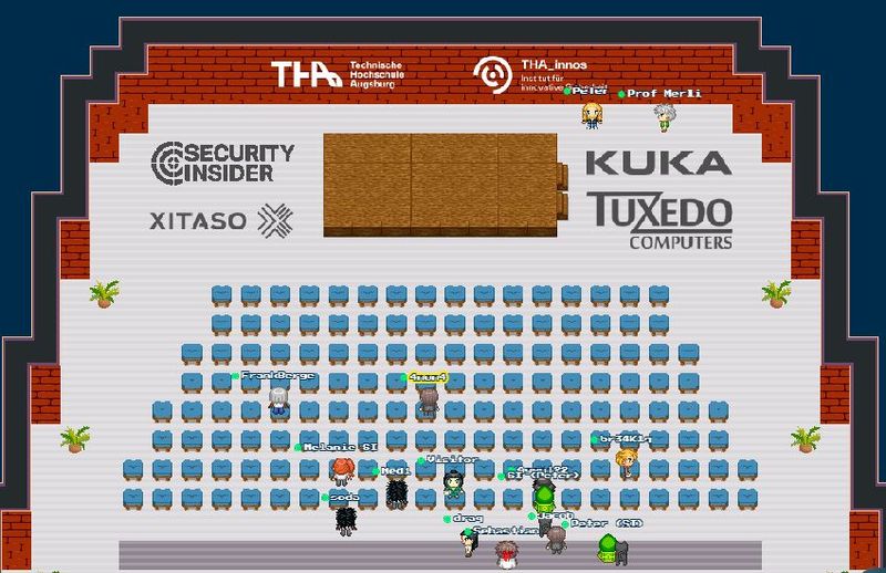 Die Siegerehrung fand auf der Plattform WorkAdventure statt, einer an Retro-Videospiele angelehnten 2D-Plattform, auf der alle Teilnehmenden als kleine Figur repräsentiert sind und so an virtuellen Meetings teilnehmen können. (Bild: Vogel IT-Medien GmbH)