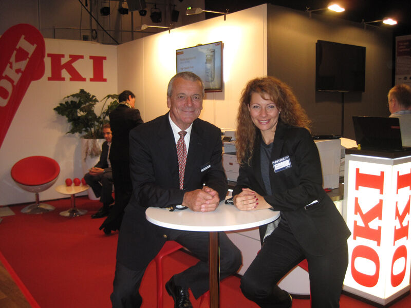 Siegfried Lemke (Printec) und Monika Fietzek (OKI) (Bild: IT-BUSINESS)