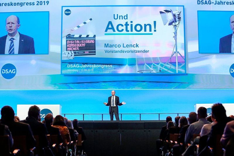 „Digitalisierung konsequent machen“, forderte das DSAG-Motto des 20. Jahreskongresses.  (© DSAG)