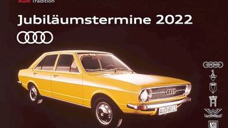 Fans der Marke Audi finden sämtliche aus historischer Sicht interessanten Unternehmenstermine 2022 in einer kostenlosen digitalen Broschüre. (Audi AG)