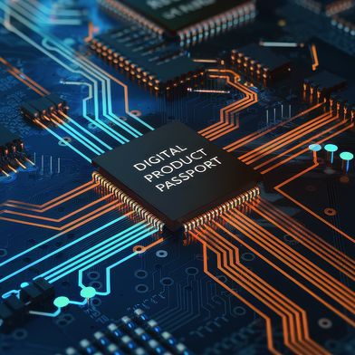 Der Smart Systems Hub präsentiert auf der Hannover Messe gemeinsam mit Gett Gerätetechnik einen praxisnahen digitalen Produktpass. (Bild: © Media Srock _ stock.adobe.com _ KI-generiert)