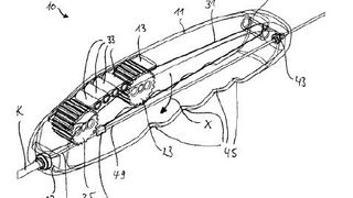 Eine Handeinheit zum Zuführen und Freigeben eines Implantats (Bild: optimed medizinische Instrumente/DPMA)