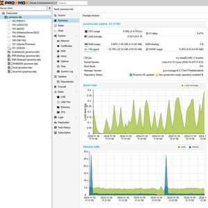 Die Oberfläche von Proxmox VE zeigt das Storage- und Knotenmanagement, das in vielen Linux-Umgebungen als Betriebsbasis für ZFS-Pools dient.(Bild:  Joos)