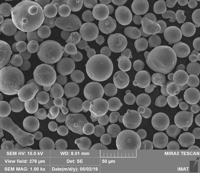 Mikroskop-Aufnahme des NewGen SLM Powder. (TU Graz)