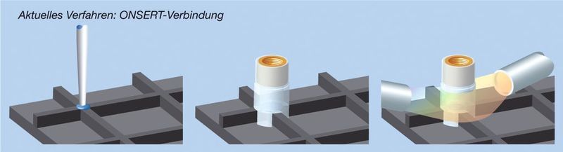 Die Klebebolzen kombinieren die Vorteile der Schweißbolzen wie hohe Automatisierbarkeit, kurze Taktzeiten und hohe Belastbarkeit.  (Bild: Delo)