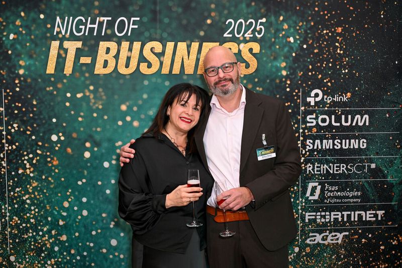 Maria Ossenberg (Club 3D) und Markus Sauren (Zyxel). (Bild: Hannes Magerstädt)