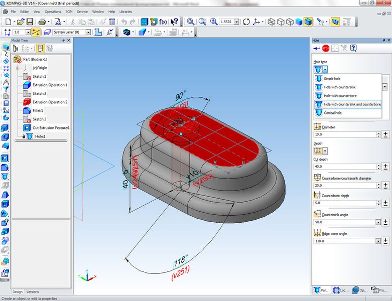 Neu hinzugekommen sind Befehle zur Konstruktion von Bohrungen: (Bild: Ascon)