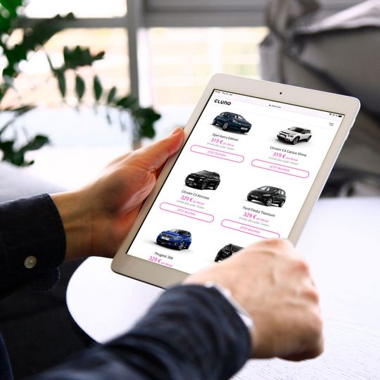Die Auto-Aboplattform Cluno will den Kunden die Schwellenangst für ihr Mobilitätsangebot nehmen.(Bild:  Cluno)