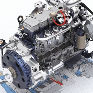 Aufgrund der Integration von Keyshot können Anwender fotorealistische Bilder der Modelle generieren.