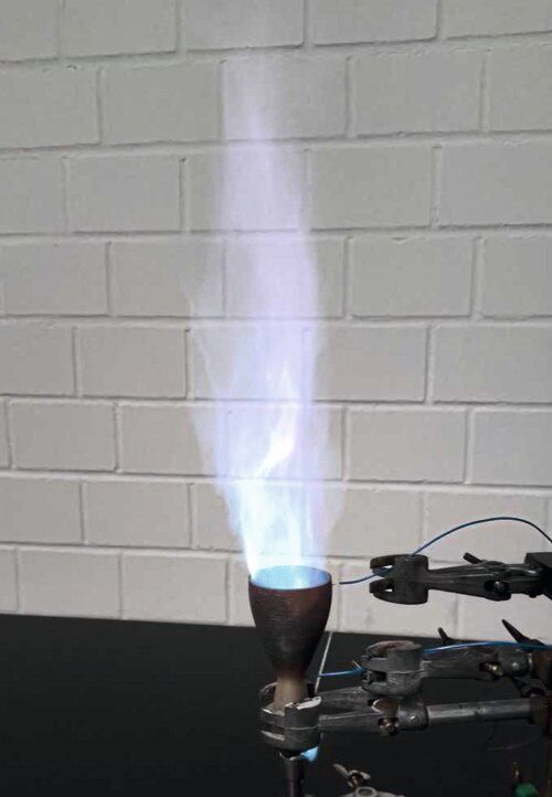Thermischer Test einer Lavaldüse aus Edelstahl.(Bild:  Fraunhofer HHI)