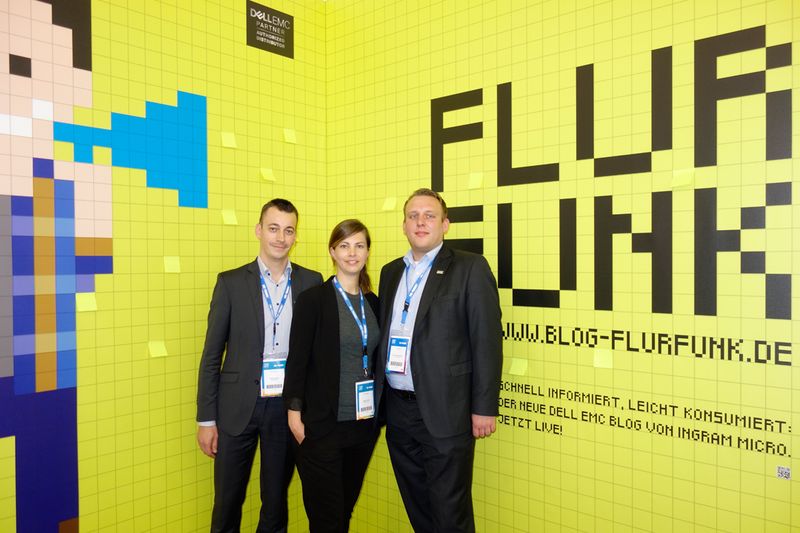 Das Dell EMC Business Unit Team der Ingram Micro, (v. l.) Sascha Nopper, Sophia Schucan und Rouven Scharrenberg. (Bild: IT-BUSINESS)