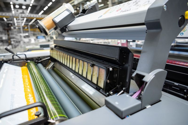 Im Bereich der Reinigungseinheit an den SpeedMaster Offset-Druckmaschinen von Heidelberg ergaben sich im Rahmen eines Redesigns neue Anforderungen an den Drehgeber BGE27 von EBE.(Bild:  Heidelberger Druckmaschinen AG)