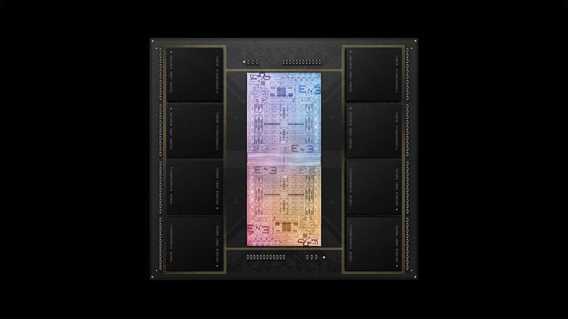M1 Ultra consists of 114 billion transistors, and supports up to a massive 128GB of fast unified memory. (Apple Inc.)