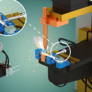 Das robuste Vollmetallgehäuses schützt die neuen induktiven Weld-Immune-Sensoren beim MF-Widerstandsschweißen von Aluminiumbaugruppen.