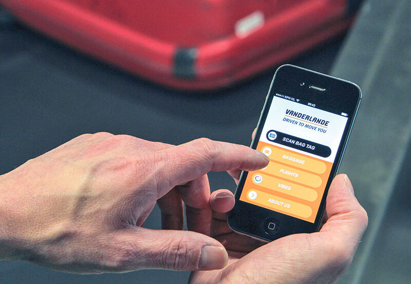 Die Gepäck-App von Vanderlande ist für Apple- und Android-Geräte ausgelegt. (Bild. Vanderlande)