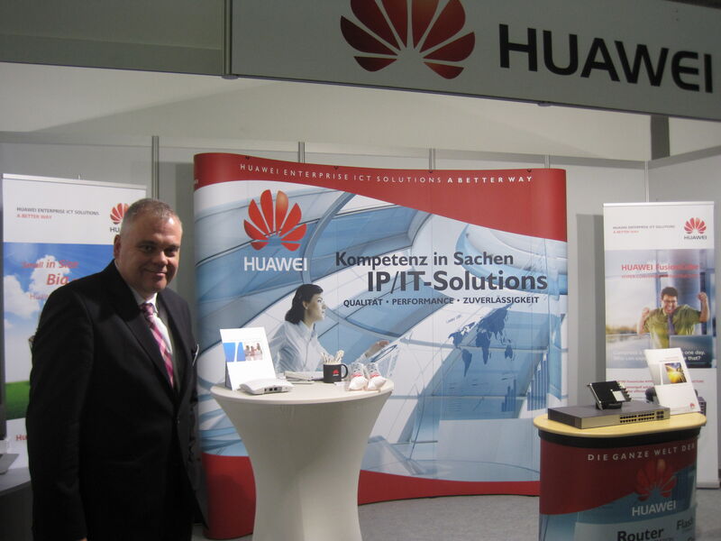 Hans Hallitzky (Huawei) präsentierte seine Telekommunikationslösungen. (Bild: IT-BUSINESS)