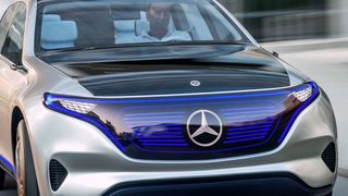 Mercedes hat in Paris ein E-Auto vorgestellt. Der „EQ“ soll eine neue Submarke der Schwaben für Elektrofahrzeuge begründen. (Mercedes-Benz)