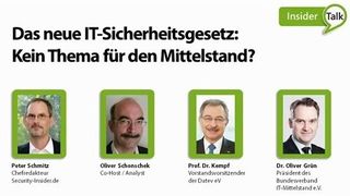 Insider Talk Episode #1: IT-Sicherheitsgesetz: Kein Thema für den Mittelstand? (YouTubePlayer_2tULge7qDY8&list=PLZ6dctVqVWnbZnHUjAXQ39c5CIyFgD5F2&index=7_Security-Insider)