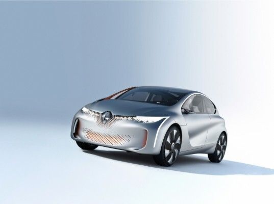 Renault präsentiert in Paris die Studie EOLAB. Das Konzeptfahrzeug kommt dank neuer „Z.E. Hybrid“-Antriebstechnik, intelligentem Leichtbau und ausgefeilter Aerodynamik mit 1,0 l Superbenzin pro 100 km aus. (Bild: Renault)