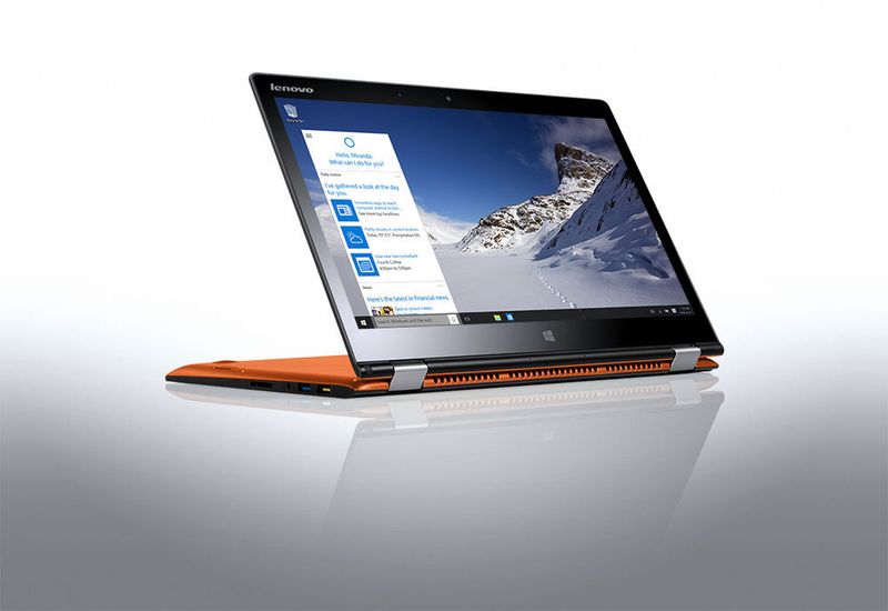 Das umklappbare Display stellt beim Lenovo Yoga 700 14 ebenfalls die Full-HD-Auflösung dar. (Bild: Lenovo)