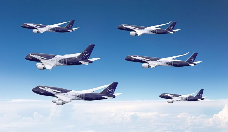 Die wichtigsten Teil-Flotten von Lufthansa erhalten ihre eigene Sonderlackierung im ikonischen 100-Jahre-Look. (Bild: Lufthansa)