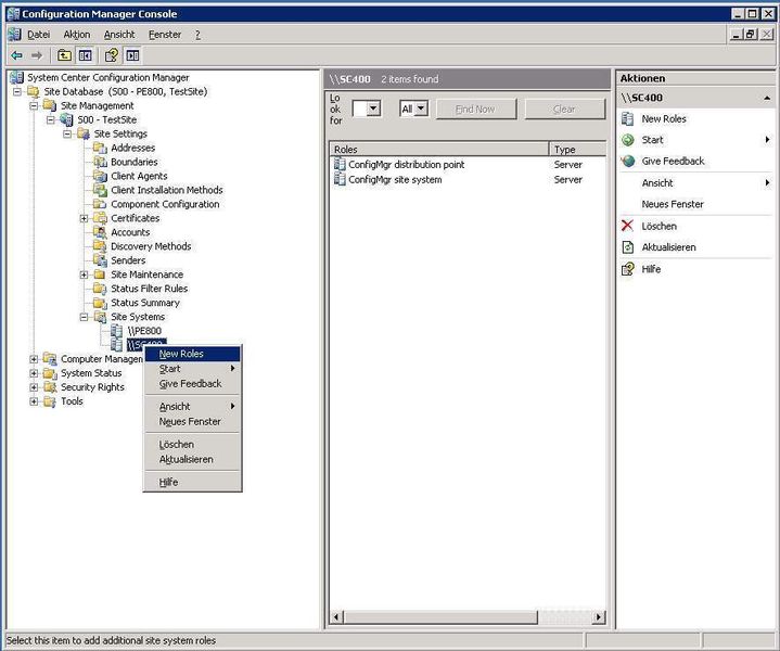 Abbildung 2: Auf diesem Server wurde ein zusätzlicher Verteilungspunkt eingerichtet. Automatisch wird dieser Server auch Komponentenserver und erhält ein „Config Manager Site System“. (Archiv: Vogel Business Media)
