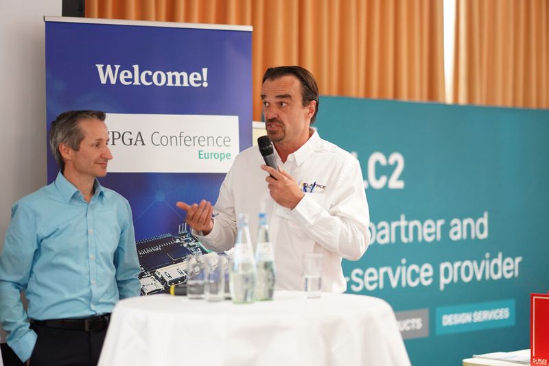 FPGA Conference Europe 2022: Über 70 Sprecher, 100 Vorträge und über 250 Teilnehmer – nach zwei Jahren mit Corona-bedingten Digitalkonferenzen fand die dreitägige FPGA Conference vom 5. bis 7. Juli 2022 endlich wieder als Präsenzveranstaltung statt. Besondere Highlights waren die spannende Keynote von Nick Ni von AMD/Xilinx, die interessante Couchtalk-Expertenrunde, der traditionelle BBQ-Grillabend sowie die vielen glücklichen Gewinner der Verlosungsaktionen.  (Bild: Nadine Stegemann)