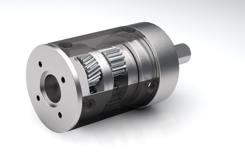 Das Bild zeigt ein Schnittmodell des Planetengetriebes PLG 95. (Bild: Dunkermotor)