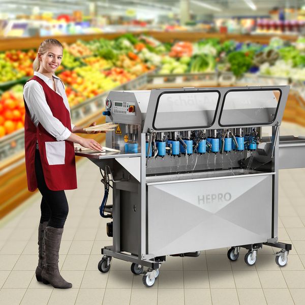 Kleine Schälautomaten, die während der Spargel-Saison im Einzelhandel für zusätzlichen Service sorgen, stammen ebenfalls von Hepro. (Fotostudio Henke)