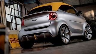 In Genf hat Daimler den Smart Forease+ vorgestellt. Doch laut einem Bericht steht der kleine Zweisetzer in Stuttgart auf dem Prüfstand. (Daimler)