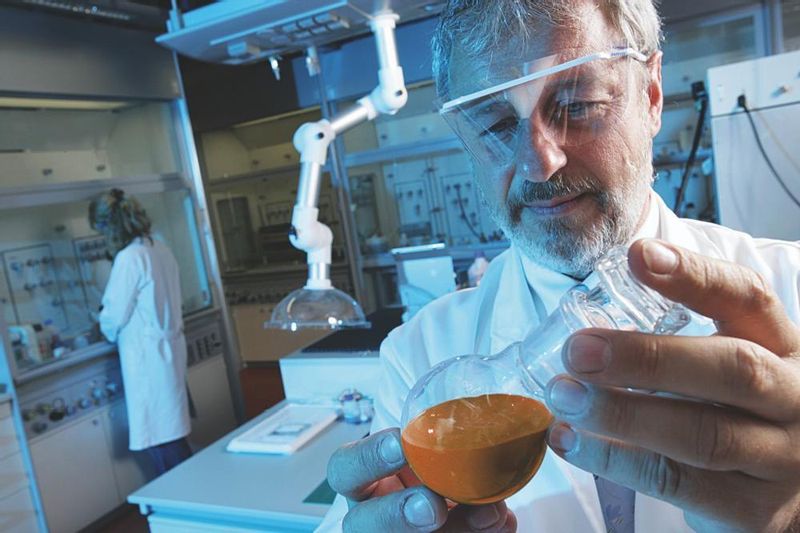 Die bayerische Chemieindustrie ist stärker mittelständisch geprägt als sonst in Deutschland; gleichwohl sind auch große Unternehmen vertreten, wie etwa Degussa in Trostberg. Bild: Degussa (Archiv: Vogel Business Media)