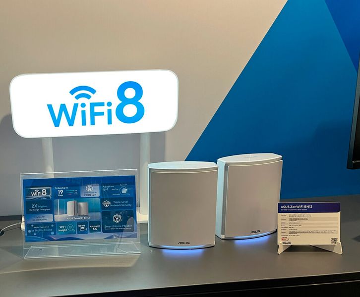 Mit dem ZenWiFi BN12 bringt Asus zudem ein Wi-Fi-8-Mesh-System mit sehr hoher Abdeckung. (Bild: Vogel IT-Medien)