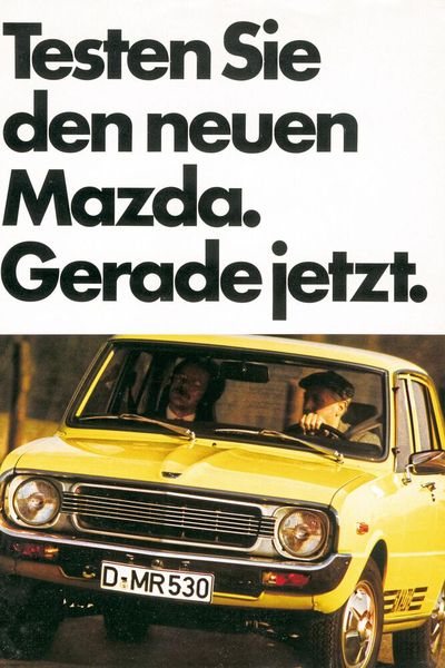 Auch Mazda hatte mit dem 1000 ein sparsames Auto im Programm. Sein Vierzylinder-OHV-Reihenmotor mit 987 cm³ Hubraum leistete 58 PS (43 kW). (Bild: Hersteller)