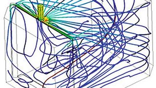 Simulation der Luftströmungen in einem Filterelement zur Analyse und Optimierung. (Cadfem)